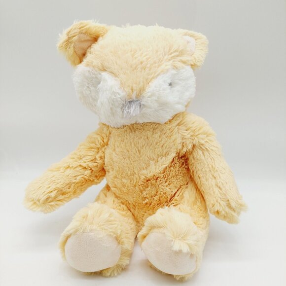 Silver One Fox Plush Stuffed Animal Lovie Toy 9" Sitting Embroidered Eyes - Picture 2 of 8